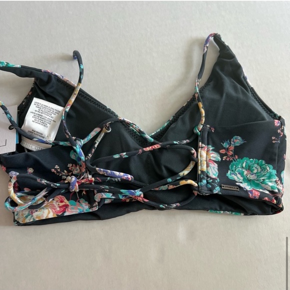 NWT O’Neill 2 piece bikini set Stella floral set charcoal small - Picture 4 of 5